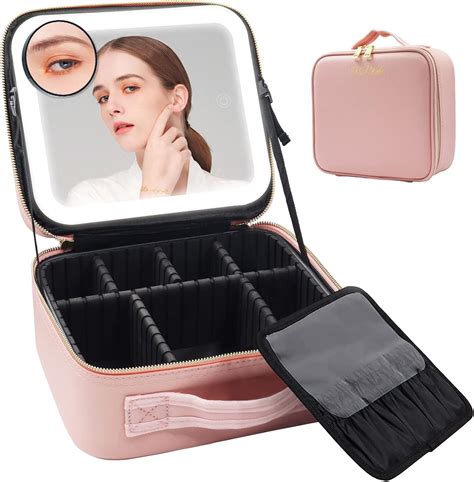 best travel makeup bag with lighted mirror|lighted travel makeup mirror 10xbest.